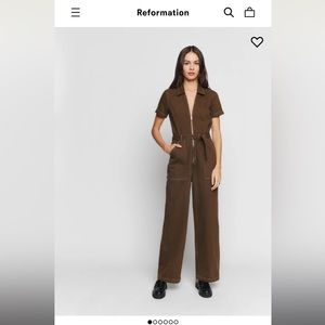 Cassidy Denim Jumpsuit Reformation